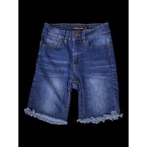 Dollhouse Girls Size 3/4 Denim Shorts Frayed Hem Blue Jean Shorts
